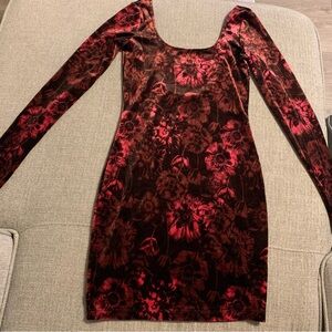 Sexy Red velour dress